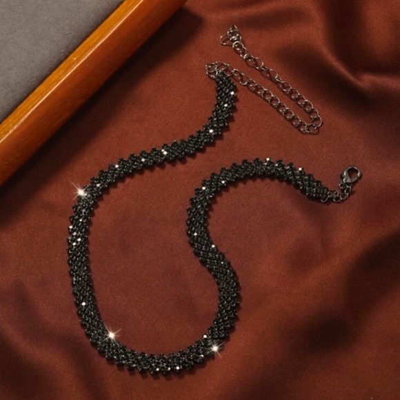 Jewelry - Black Rhinestone Choker Chain Necklace
